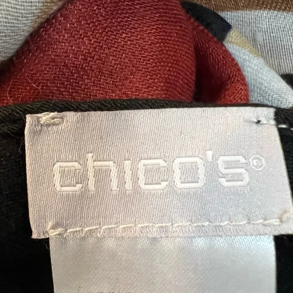 Chico’s Abstract Print Oblong Scarf.‎ 35”x74”